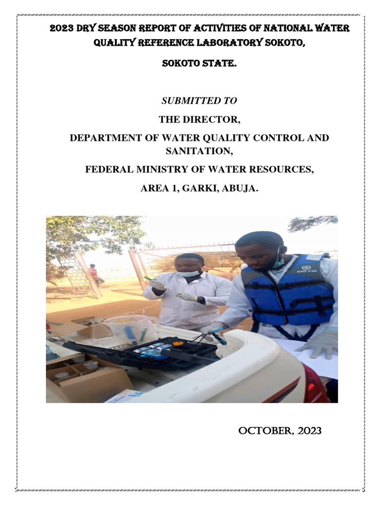 2023 Sokoto Water Quality Report | PDF | Earth Sciences | Environmental ...