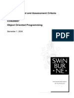 COS20007 Portfolio Format and Assessment Criteria