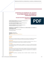 ESTRATEGIAS DE ENSEÑANZA DEL DOCENTE EN LAS ÁREAS BÁSICAS - UNA MIRADA AL APRENDIZAJE ESCOLAR - Optimize