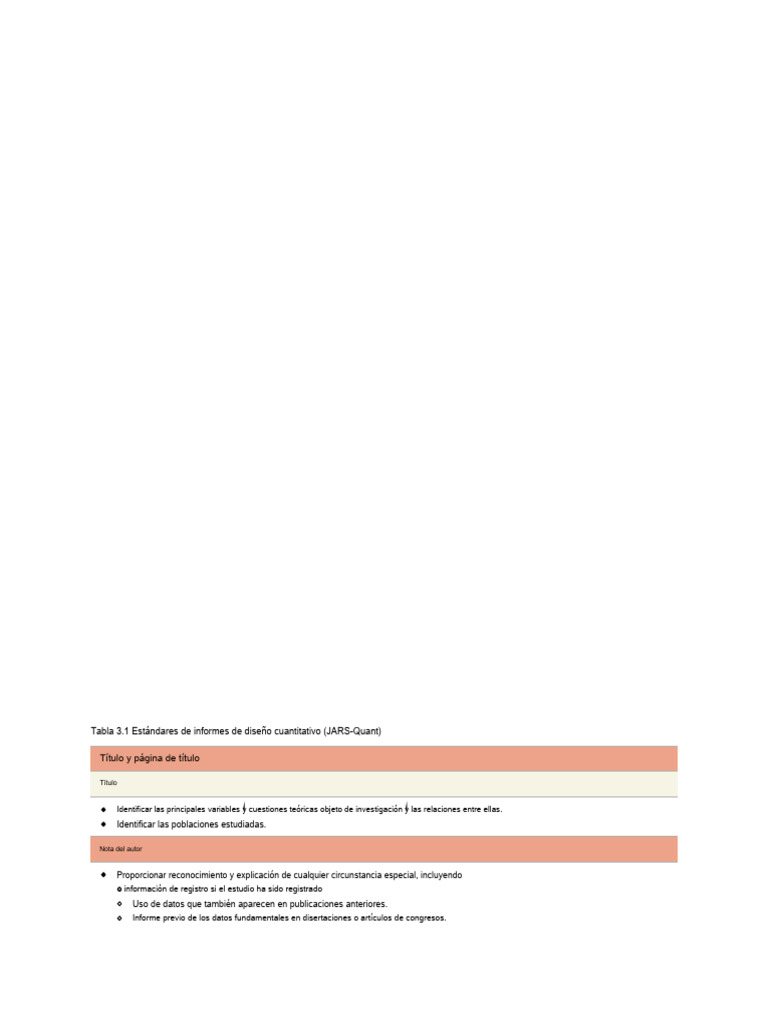 Estándares JARS-Quant para Informes de Investigación | PDF | Validez ...