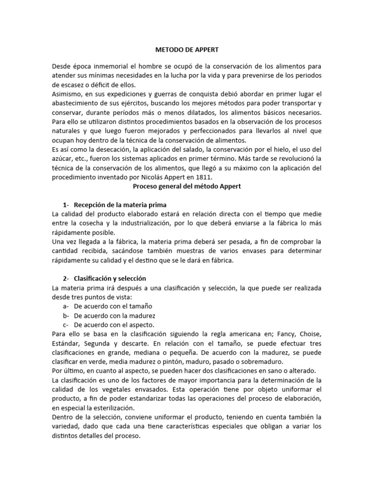 Metodo de Appert | Descargar gratis PDF | Convección | Agua