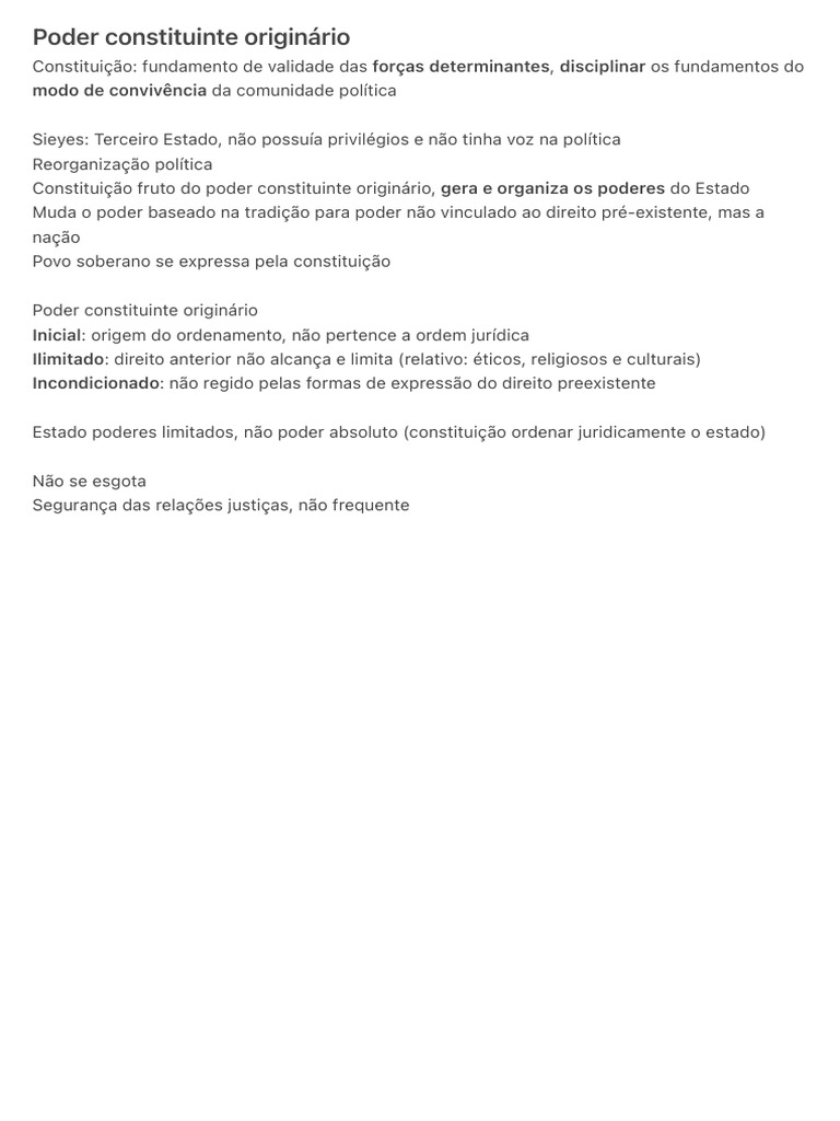 Poder Constituinte e Constituição | PDF | Constituição | Ciência Política
