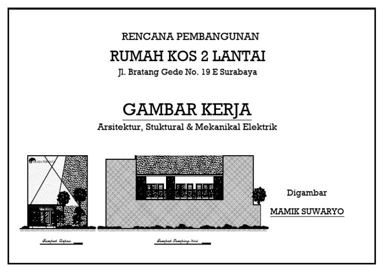 Cover Gambar Kerja Kos 2 Lantai | PDF