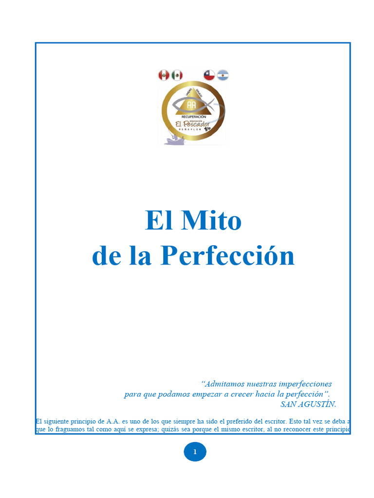 El Mito de la Perfección en A.A. | PDF | orador del Señor | Verdad