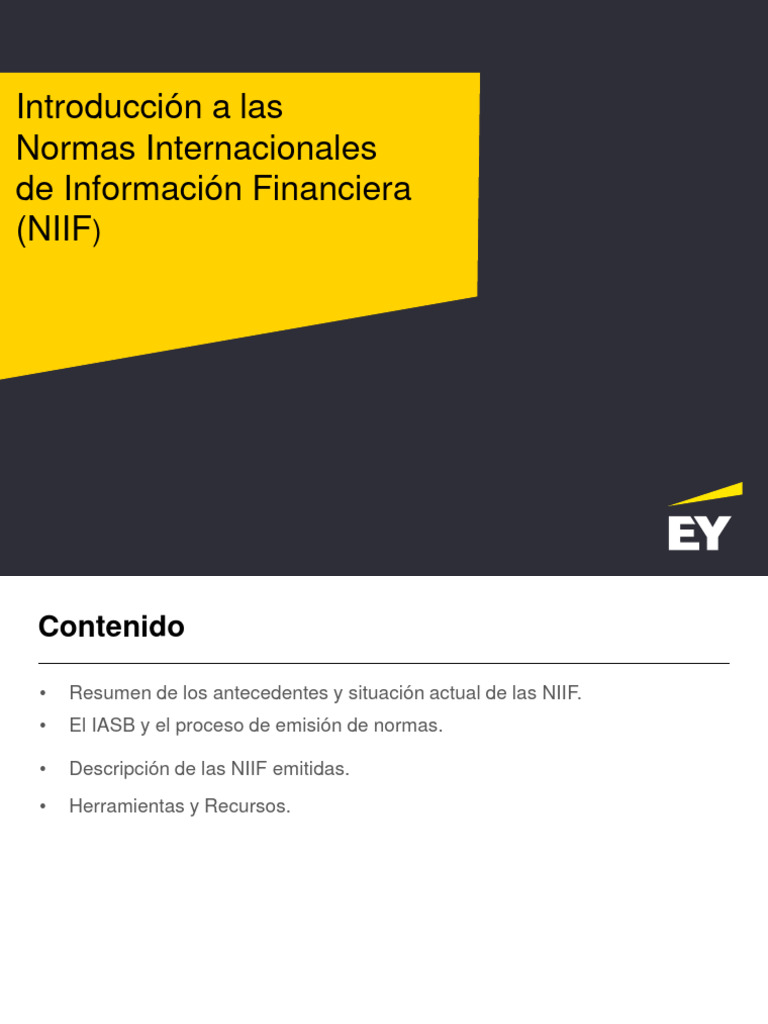 Introducción A Las NIIF | PDF | normas internacionales de INFORMACION ...
