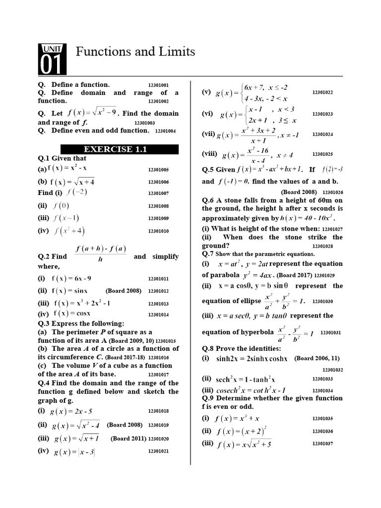 2nd Year Maths. 2019 - Coded Book (1) (Repaired) | PDF | Function ...