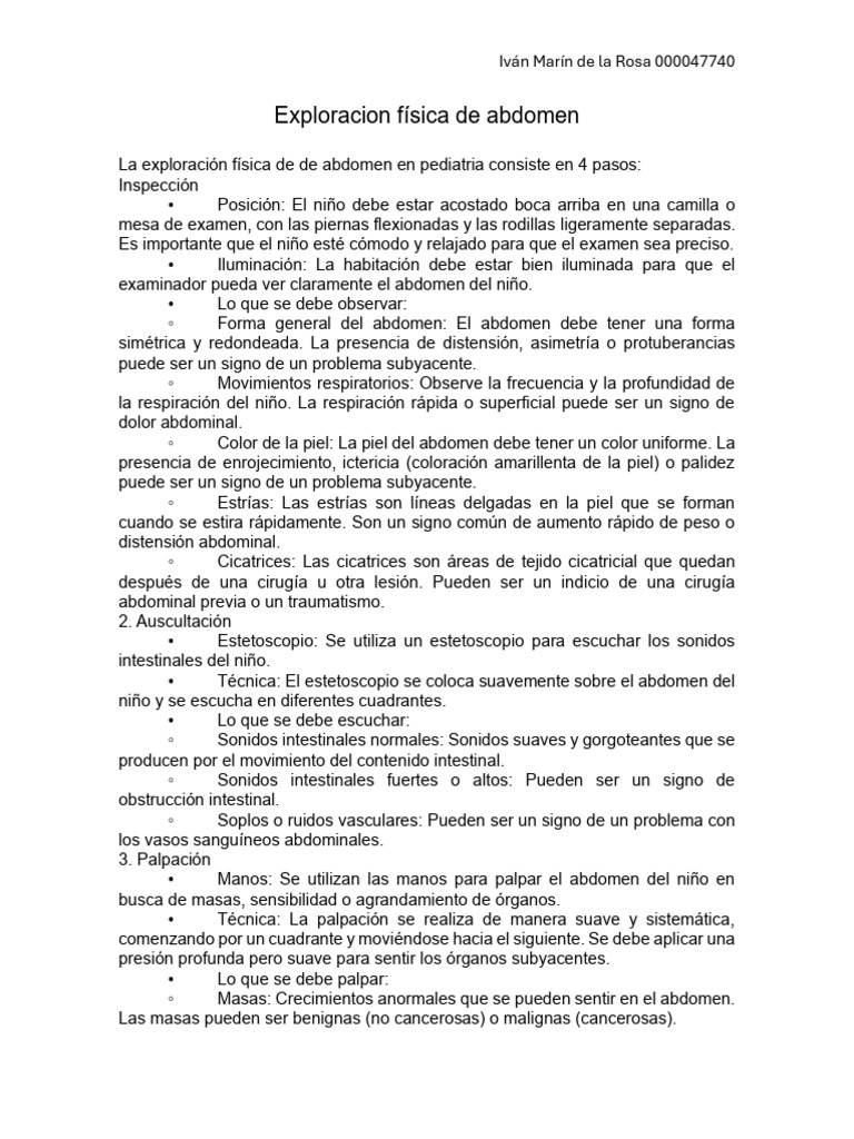 Exploracion Física de Abdomen | PDF | Abdomen | Cáncer