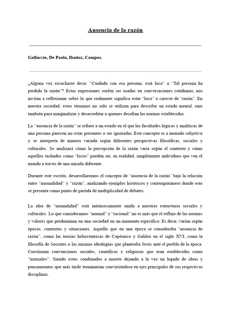 La complejidad de la razón y locura | PDF | Razón | Ideologías