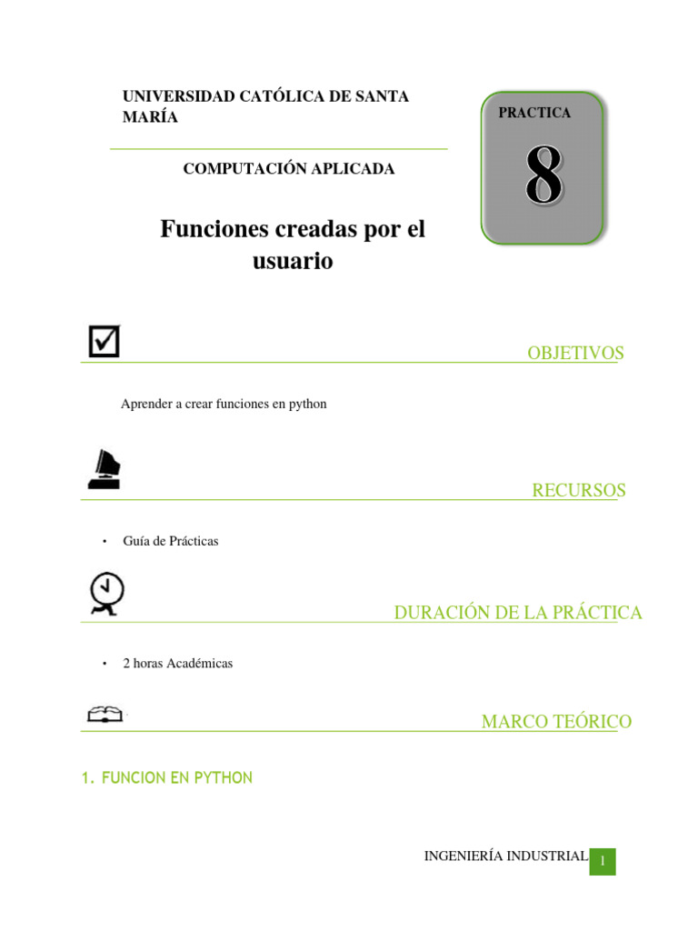 Crear Funciones en Python: Guía Práctica | PDF | Python (lenguaje de ...
