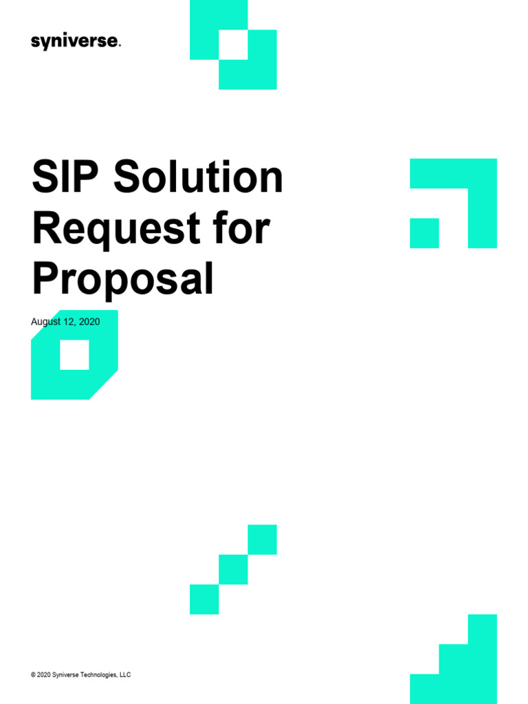 Rfp document pdf request for proposal session initiation protocol