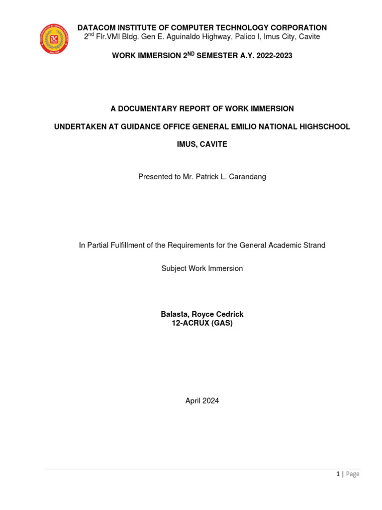 HOW TO WRITE WORK IMMERSION HIGHLIGHTS visual data 6