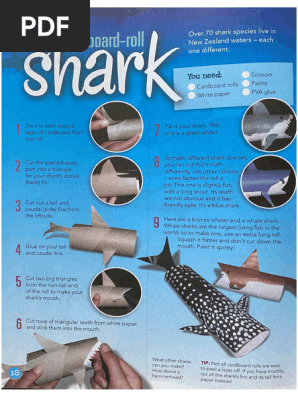 Cardboard-roll-shark