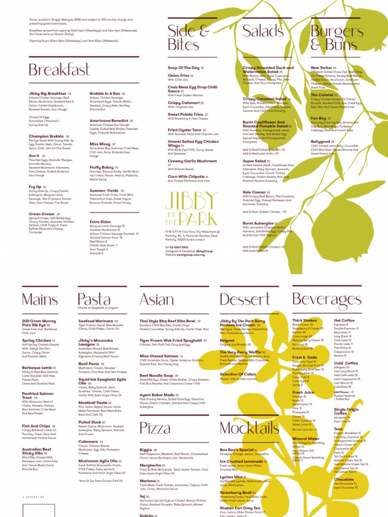 Jibbypark Menu | PDF