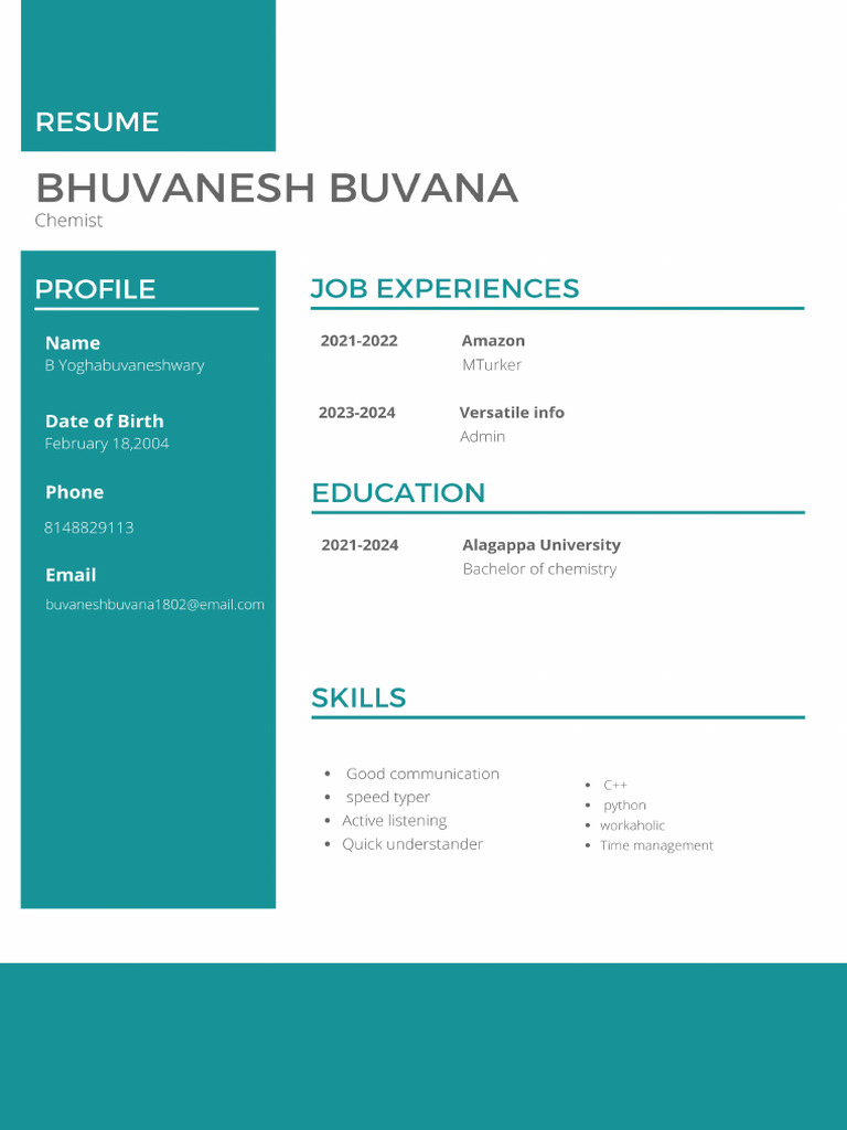 Resume Pdf Name Format