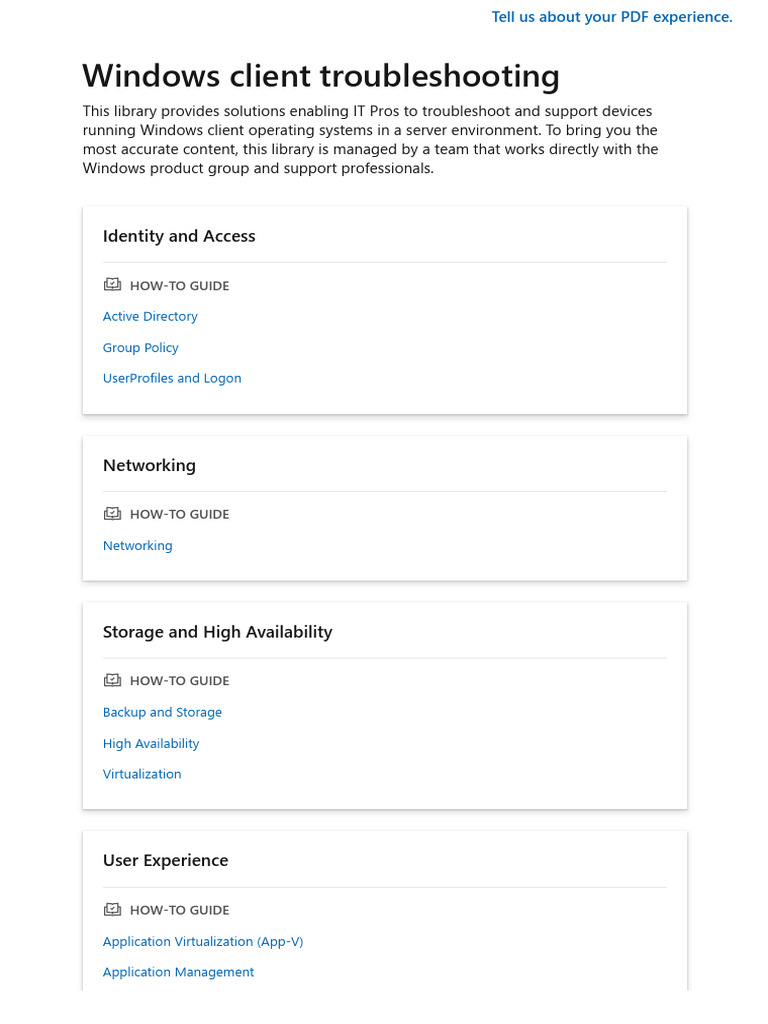 Troubleshoot Windows Client | PDF | Group Policy | Computer File