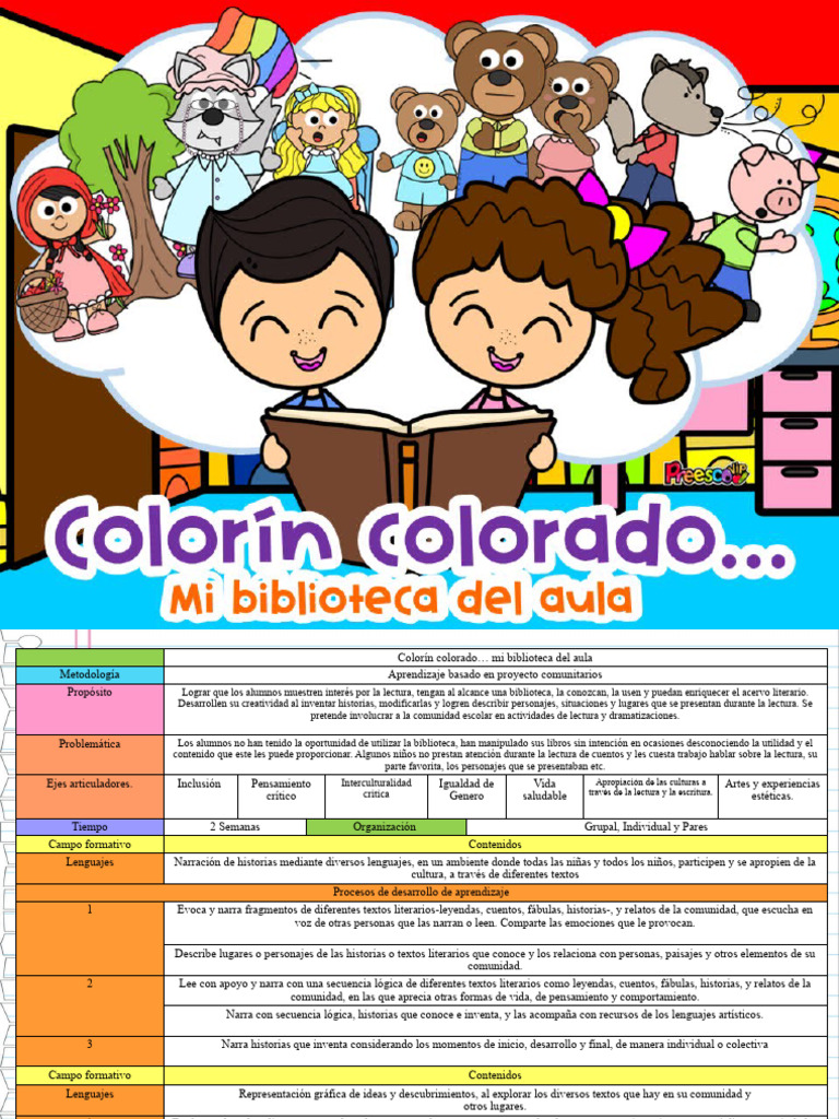 Proyecto Colorin Colorado | PDF | Pensamiento | Salón de clases