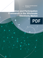Registration and Participation Framework in the Wholesale Electricity Market