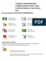 Rubrik Indikator Observasi Kelas