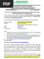 Afford Technologies Internship Cum PPO Recruitment Drive - Online Test On 8th May'2024 For 2025 Graduating Batch