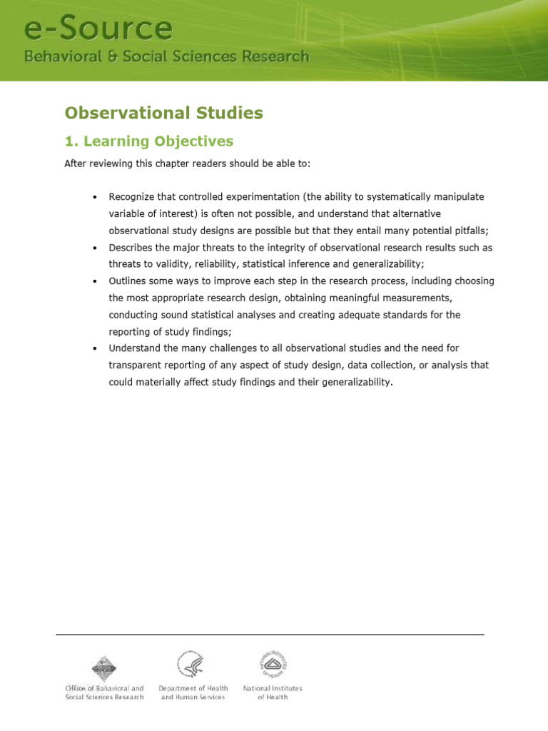 Understanding Observational Studies | PDF | Errors And Residuals ...