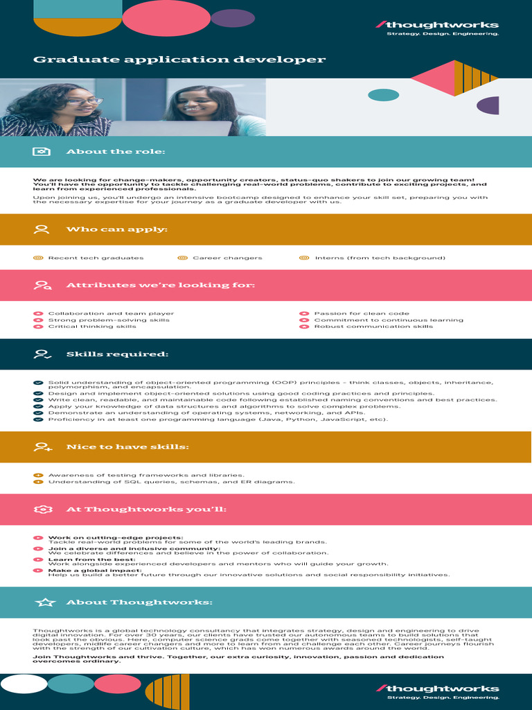 Graduate Developer Opportunities at Thoughtworks | PDF | Object ...
