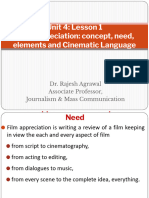 Film Appreciation-Elements and Cinematic Language