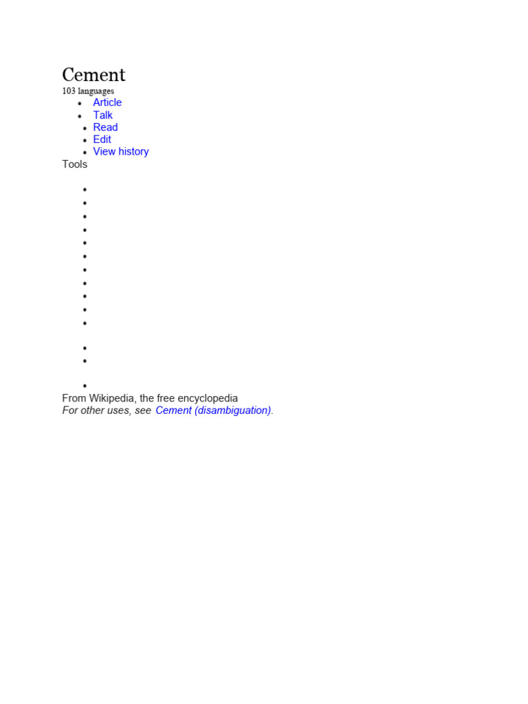 Cement | PDF | Cement | Concrete