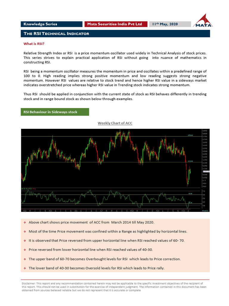 Understanding RSI in Stock Analysis | PDF | Financial Markets | Investing