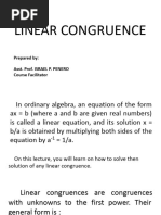 12linear Congruence