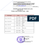 Jadwal ASS Kelas VI 2023 Mabes 11 Ok