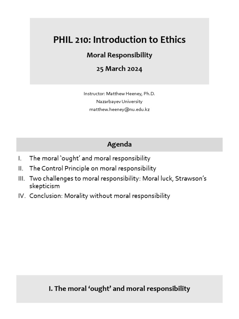 Understanding Moral Responsibility in Ethics | PDF | Morality | Virtue