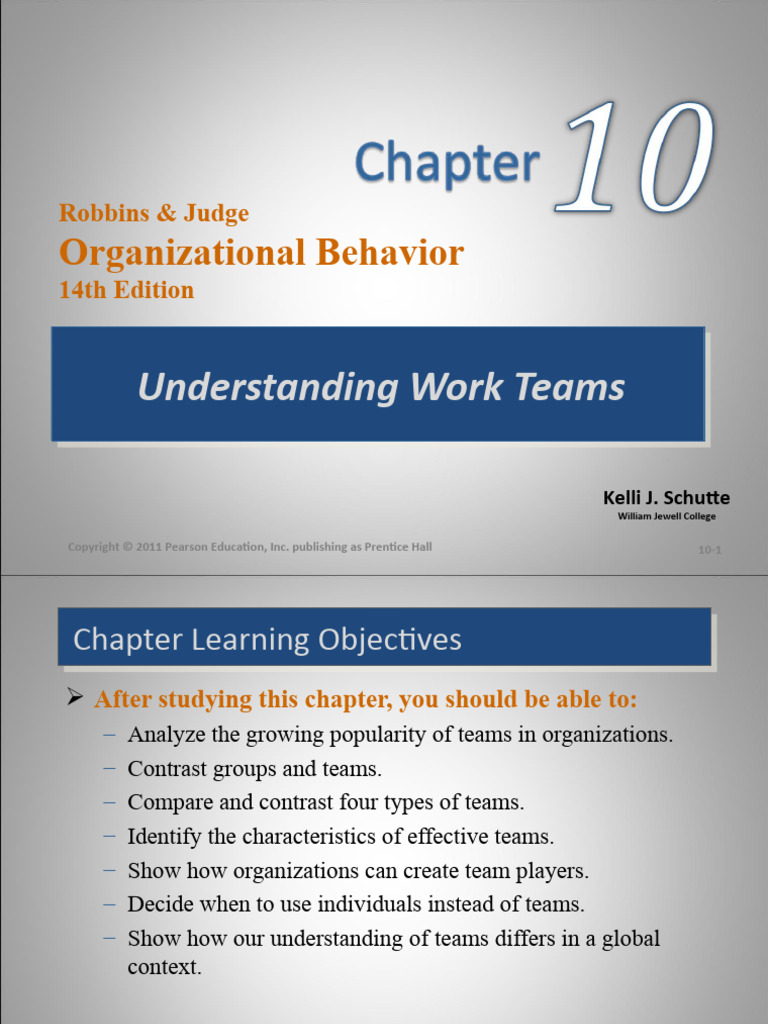 CH - 10 Understanding Work Teams | PDF | Industrial And Organizational ...