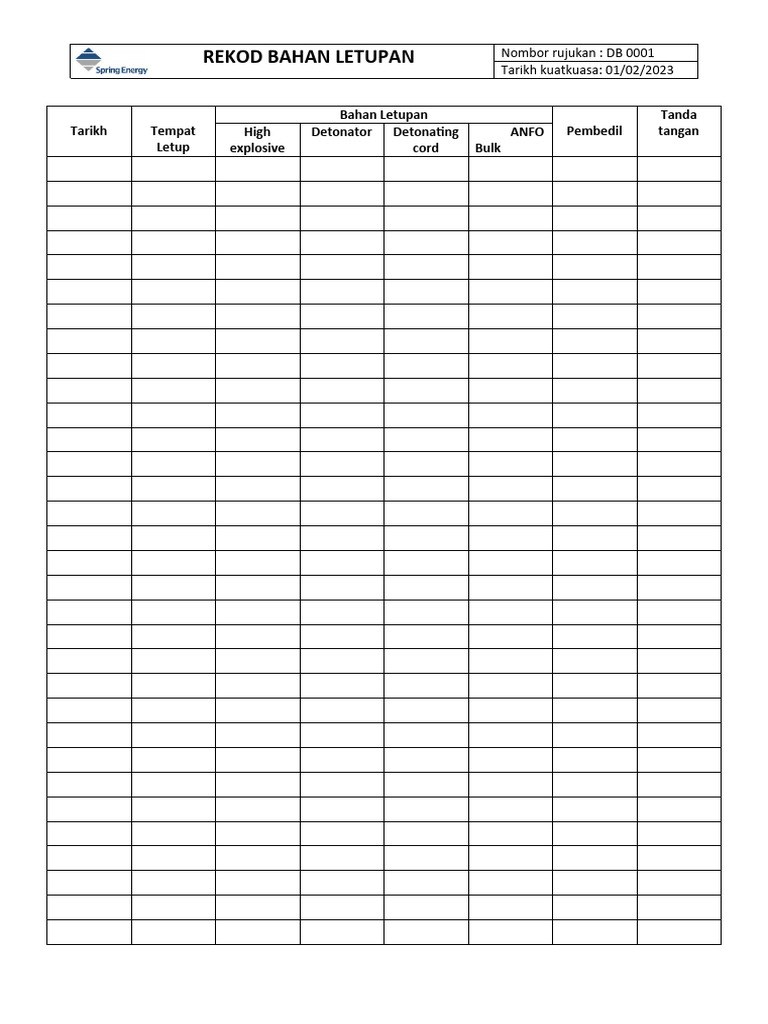 DB Form Fizrie | PDF