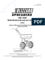 WB-100B Walk-Behind Broadcast Spreader: Owner's Manual and Installation Instructions