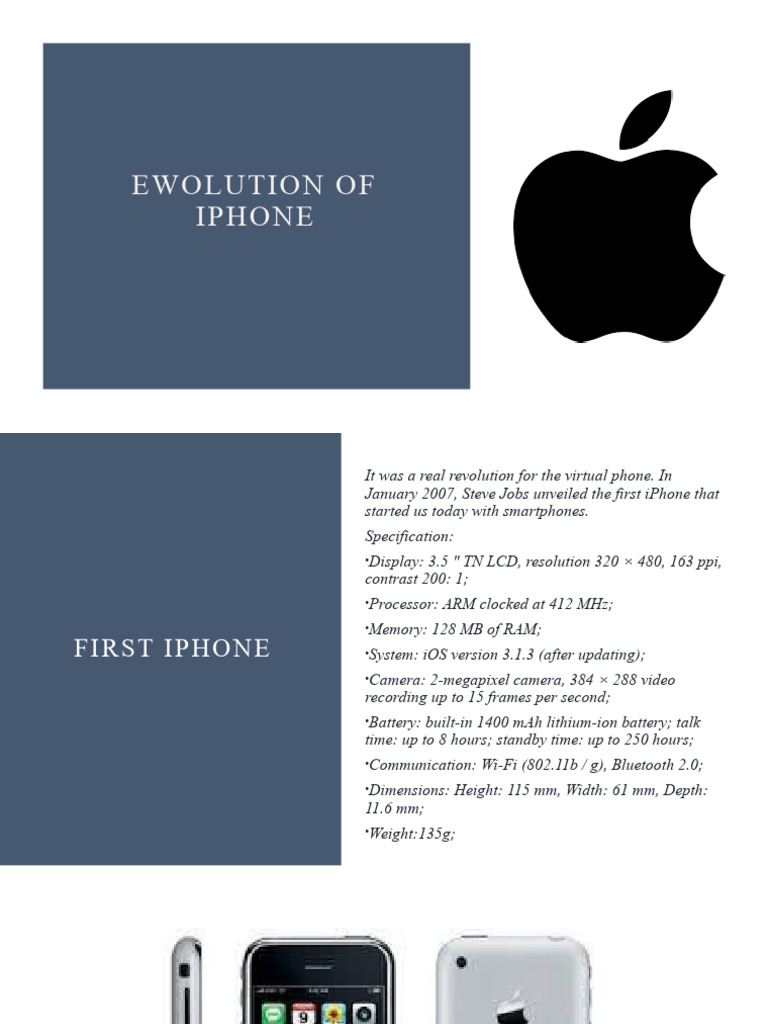 Ewolution of Iphone | PDF | I Phone | Smartphone