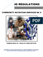 TR - Community Nutrition Services NC II