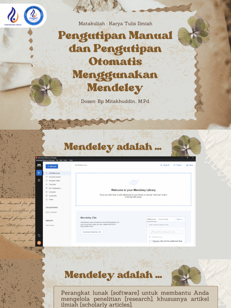 Mendeley 1 . 19 . 3 Dotm