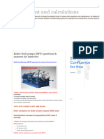 Power Plant and Calculations - Boiler Feed Pumps (BFP) Questions & Answers For Interview