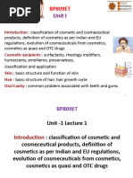 Unit 3 Cosmetic Science 8th Sem | PDF