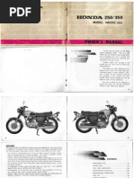 1972年HONDA CB250/350エクスポート使用説明書全48ページ
