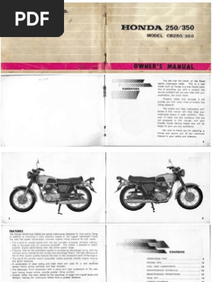 Honda CB350 Owners Manual | PDF