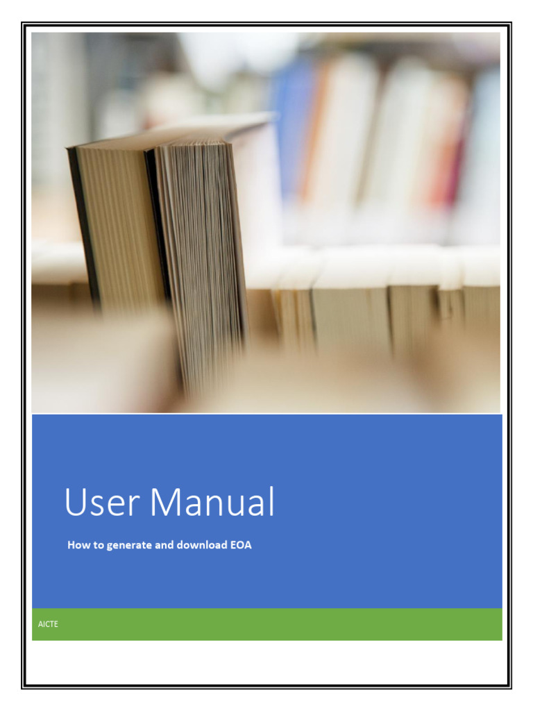 User - Manual - For - How To Generate and Download Eoa | PDF | Login ...