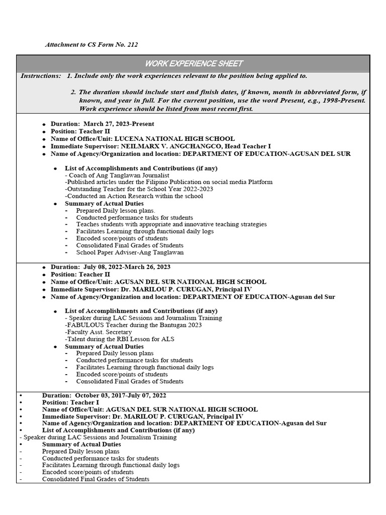 work-experience-sheet-sample-pdf-teachers-learning