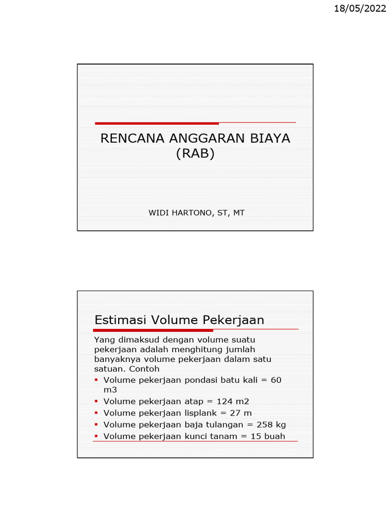 Panduan RAB Konstruksi | PDF