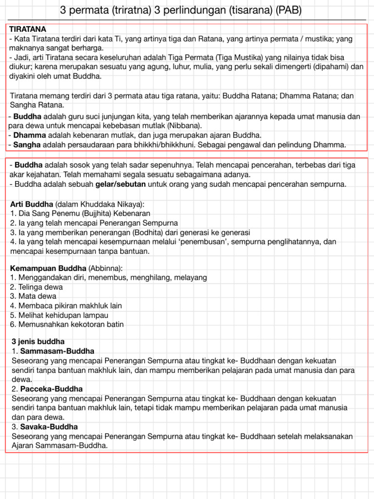 Tiga Permata dalam Ajaran Buddha | PDF | Agama & Spiritualitas