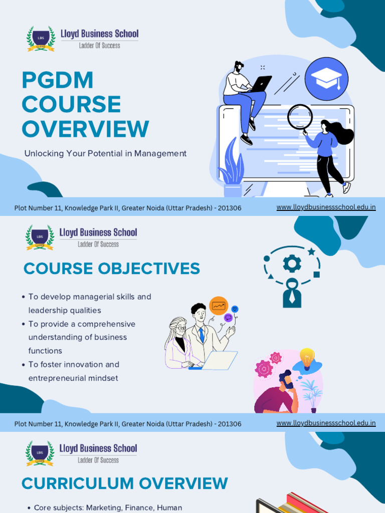 PGDM Course Overview and Benefits | PDF | Finance & Money Management