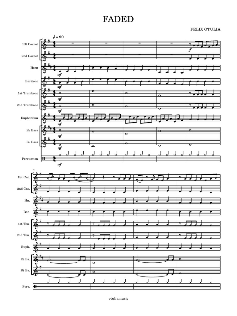 FADED-Score and Parts | PDF | Music Technology | European Musical ...