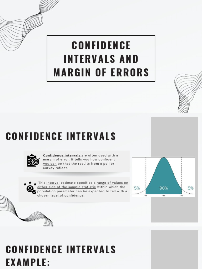 Confidence Intervals & Margin of Error | PDF | P Value | Statistical ...