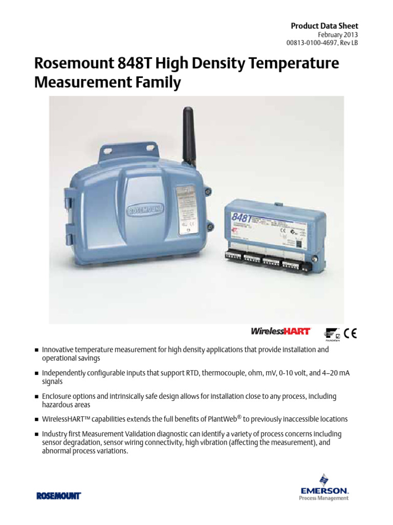 Rosemount 848T High Density Temperature Measurement Family: Product ...