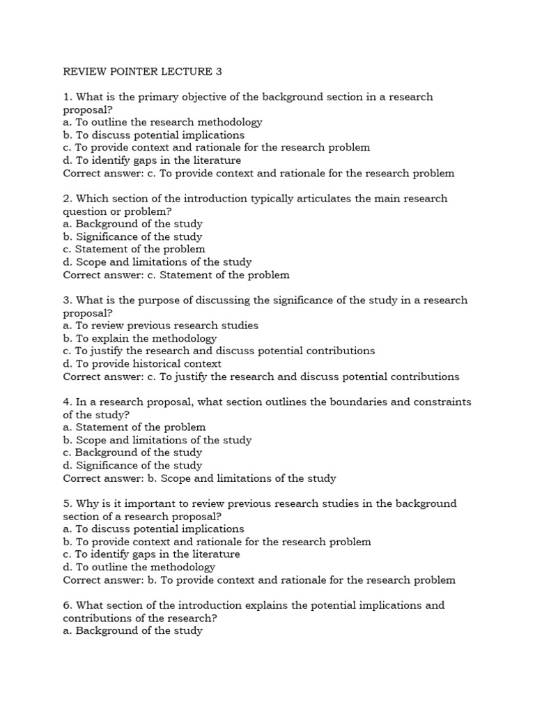 Key Sections of a Research Proposal | PDF | Scope (Computer Science ...